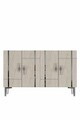 Consola, Hanah Home, Ilay 120, 120x75x32 cm, White / Travertine / Silver