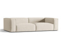 Canapea 5 locuri, Nuria-88, Micadoni Home, 290x110x72 cm, catifea, bej
