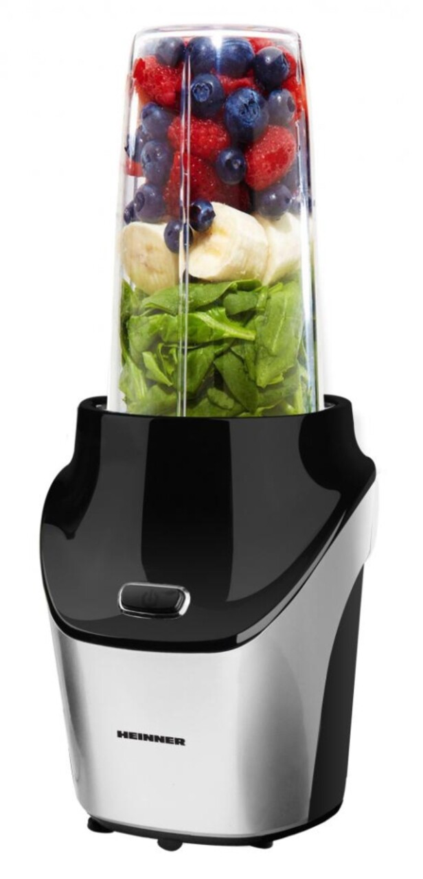 Blender sport Heinner, 1000W, 1L/0.45L, negru - 1 | YEO