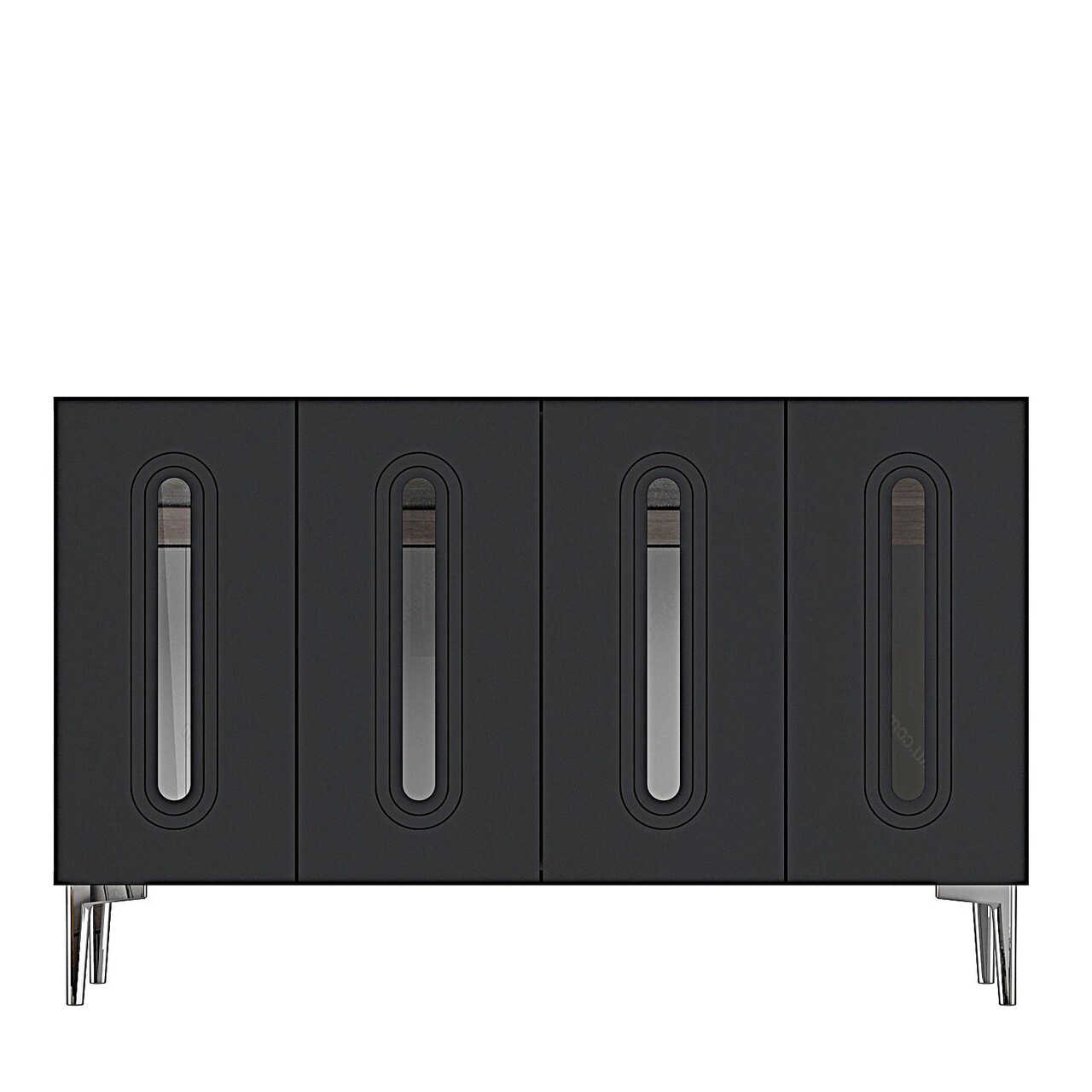 Consola, Hanah Home, Rany 120, 120x75x32 cm, Antracit / Argintiu - view 4