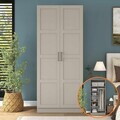 Dulap pentru haine, Hanah Home, BA276, 90x210x57.5 cm, Gresie