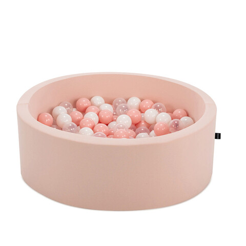 Piscina cu bile, Bubble Pops, 150 bile, Ø85 x 30 cm, bumbac/plastic, roz mezoni.ro