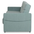 Canapea extensibila cu 3 locuri si lada, Madi, L.224 l.94 H.90, stofa, menta