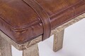 Taburet Charleston, Bizzotto, 54 x 30 x 53 cm, piele de bivol/lemn de mango