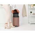 Cos de gunoi cu pedala, Brabantia, NewIcon, 20 L, 38x29x46.7 cm, otel, grej satinat