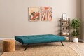 Canapea extensibila cu 3 locuri, Futon, 859FTN2901, Metal , Verde petrol