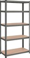 Raft modular pentru depozitare Vasagle, 90x40x180 cm, 875 kg, MDF/otel, gri/maro