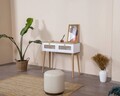Dulap, Wolina, Goose, 95x100x35 cm, Corp: 100% MDF, Alb / Stejar