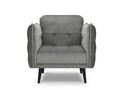 Fotoliu, Canna, Mazzini Sofas, 90x100x88 cm, catifea, gri deschis