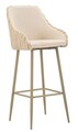 Set 2 scaune de bar Alaska -A, Mauro Ferretti, 52x46x111 cm, fier/poliester, crem