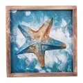 Tablou decorativ, Starfish, Creaciones Meng, 32x32 cm, hartie/lemn
