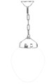 Lustra de exterior, Avonni, 685AVN1283, Plastic ABS, Alb/Negru