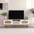 Comoda TV, Odessa, Bohem, 150x43x30 cm, PAL, Stejar Safir / Alb