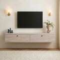 Comoda TV, Nordure, Ligne 160, 160x25x25 cm, Travertin