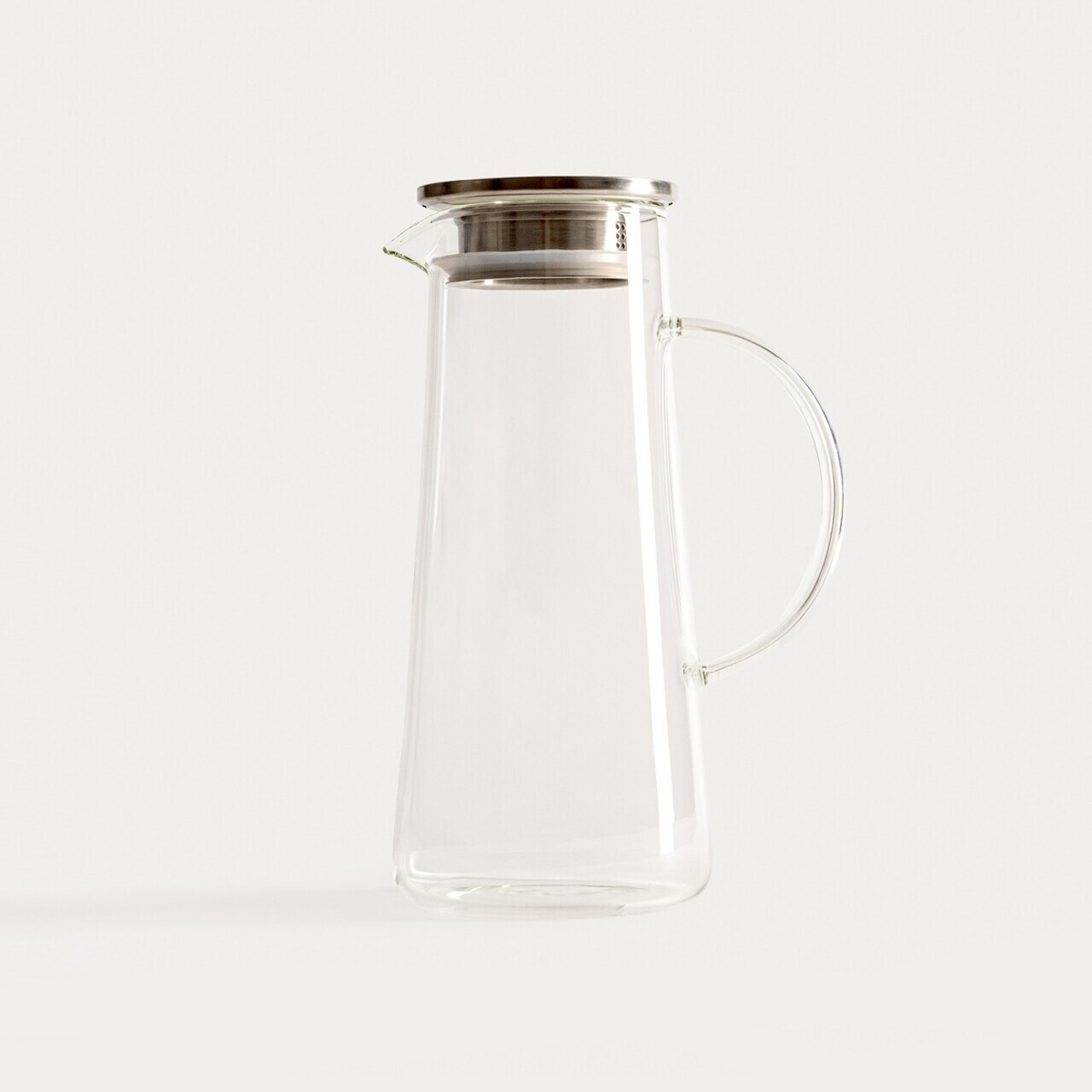 Carafa Kubbe, Homla, 1.3 L, sticla/metal/silicon, transparent/argintiu - view 2