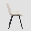 Scaun Silla, Homla, 52x60x83.5 cm, metal/poliester, bej