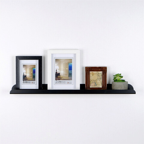 Raft de perete, evila originals, wr063, 60x4x8 cm, negru