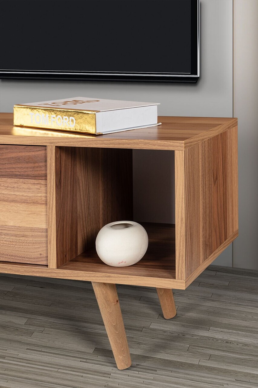 Comoda TV, Hanah Home, Mesir 3325, 130x47x35 cm, PAL, Maro — imaginea 5