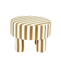 Taburet Chiaro, Homla, 50x37 cm, MDF/poliester, bej/alb