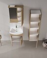 Dulap de baie cu oglindă, Hanah Home, Purus 55, Stejar Sonomo