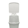 Cos de gunoi cu pedala, Brabantia, StepUp, 16 L, 29.6x22.3x41.1 cm, polipropilena, gri deschis