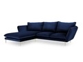 Coltar stanga, Verveine, Mazzini Sofas, 5 locuri, 286x190x96 cm, catifea, albastru regal