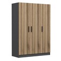 Dulap pentru haine, Minerva, Kale Oak, 135x190x52 cm, PAL, Stejar