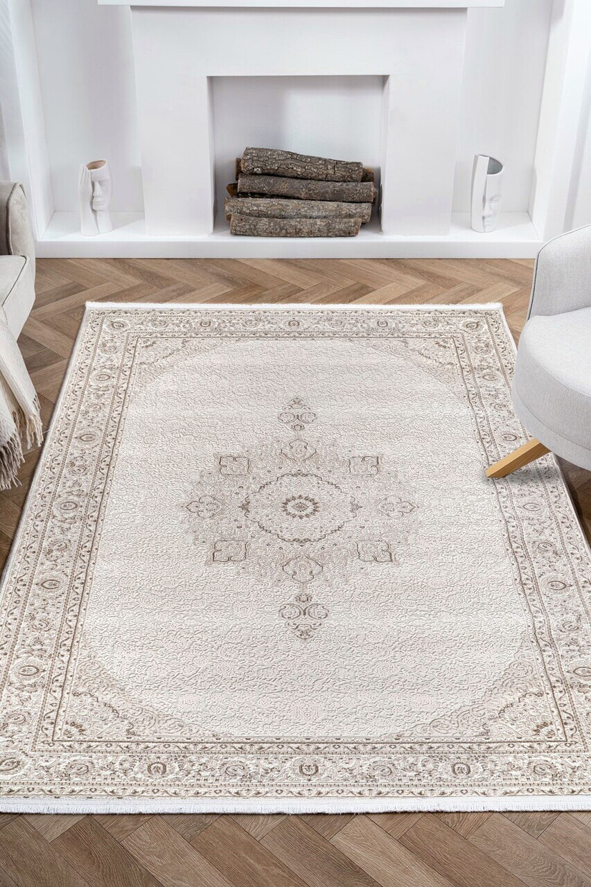 Covor, Nazende Nz006, 80x150 cm, 60% POLIPROPILENĂ/40% POLIESTER, Bej