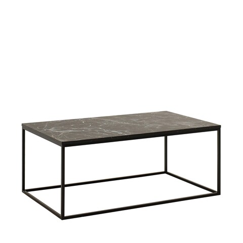 Măsuţă de cafea, Adore, SHP-985-QQ-1, 100x42x60cm, PAL melaminat, Negru / Marmură 100x42x60cm imagine noua 2022