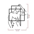 Decoratiune de perete, Fit Man, metal, 39 x 51 cm, negru