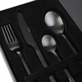 Set tacamuri 24 piese Aperi, Homla, 6 persoane, inox, negru
