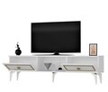 Comoda TV, Olivia, Nil, 150x44.6x29.6 cm, PAL, Alb/Auriu