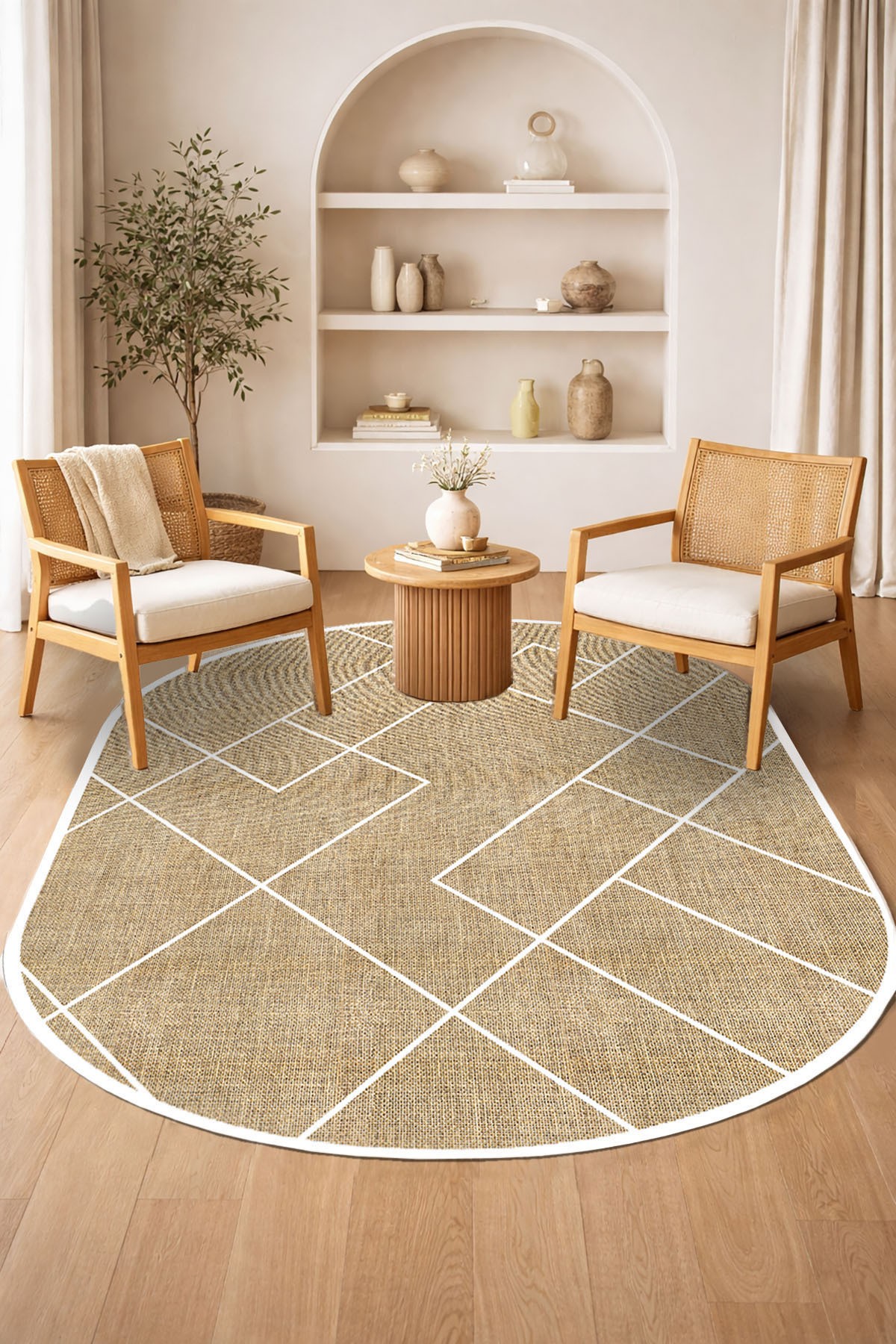 Covor, DC-0001163-079, 80x140 cm, Poliester, Alb