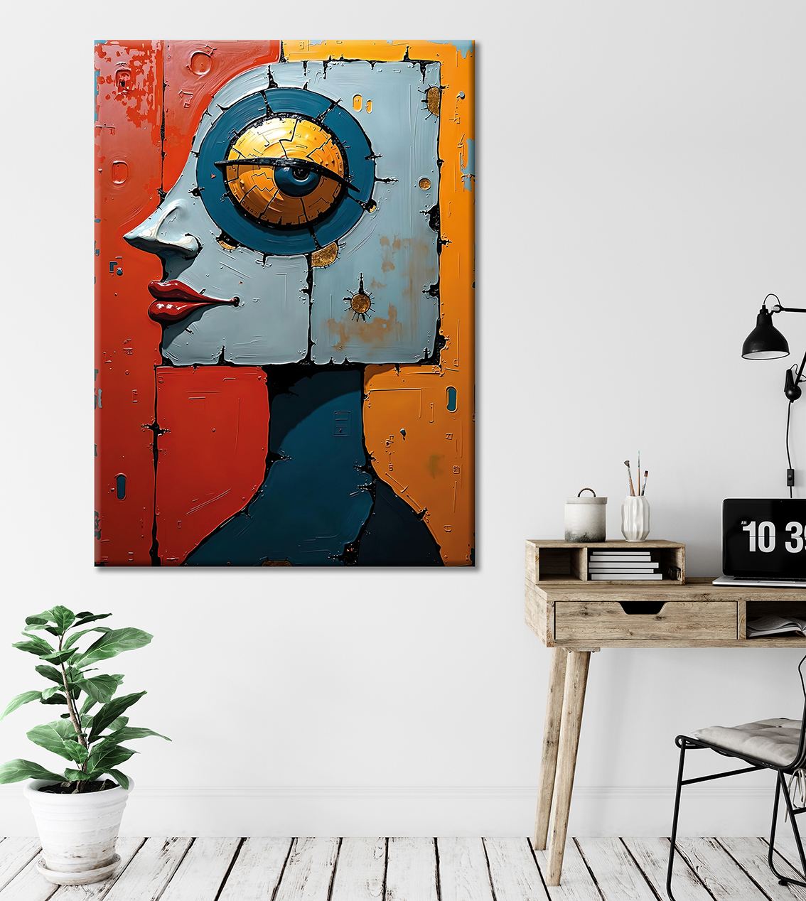 Tablou decorativ, WY436 (50 x 70), Amestec bumbac, Canvas imprimat, Multicolor
