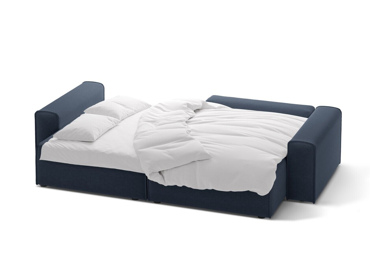 Coltar extensibil dreapta 3 locuri, Victor, Micadoni Home, 246x148x83 cm, tesatura structurata, albastru regal — imaginea 3