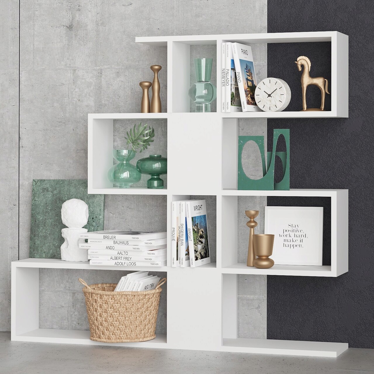 Corp biblioteca, Elegance, Karlin, 120x109x20 cm, Alb - 2 | YEO