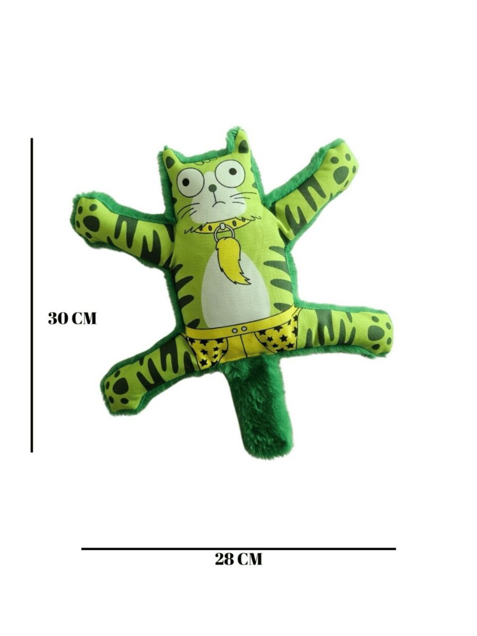 Jucărie pentru câini, Paws &amp; Whiskers, Havhav 1022, MATERIAL TEXTIL PLUȘAT/MATERIAL TEXTIL POLIESTER, Verde - imagine 2