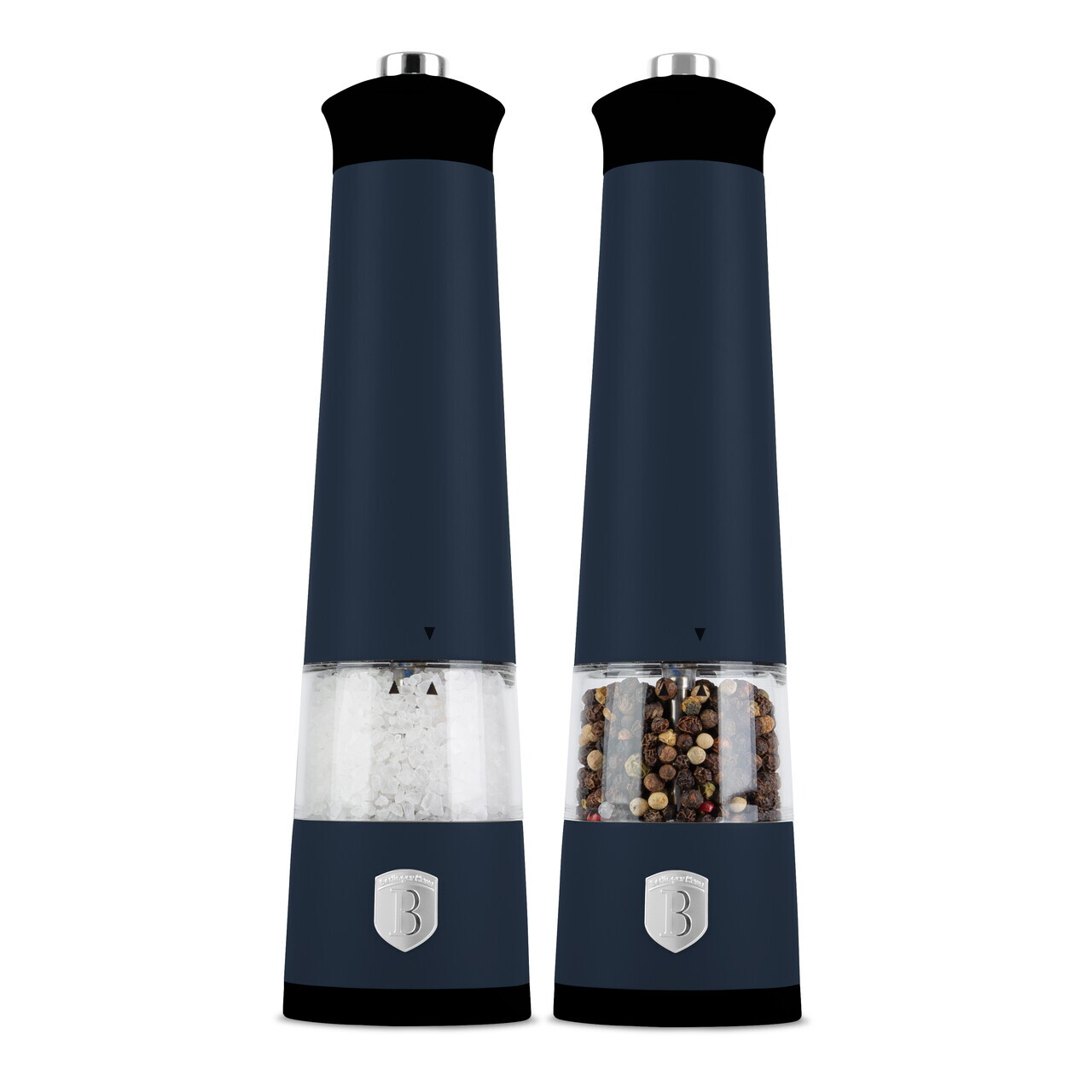 Set 2 rasnite electrice pentru sare/piper Berlinger Haus, Deep Sea, plastic/ceramica, albastru mat - imagine 5
