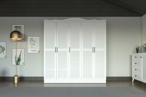 Dulap pentru haine, Glenevis, Nil 805, 175x188x50 cm, Alb Glenevis