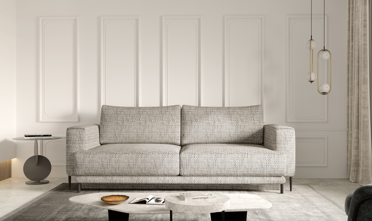 Canapea extensibila 4 locuri ELTAP, SO-DAL-130MA, Dalia, 248x84x95 cm, lemn/poliester, gri