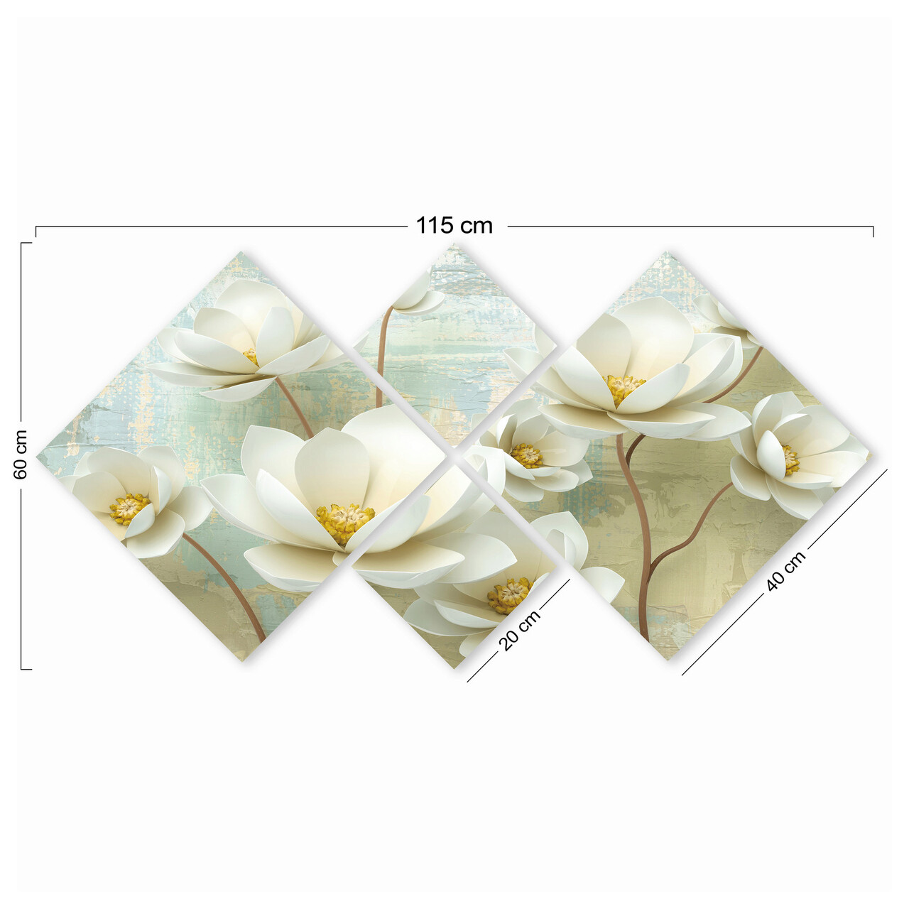 Set 4 tablouri decorative, 4MDF1604059651, MDF, Imprimat UV, Multicolor