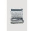 Lenjerie de pat dubla King (FR), Molly - Anthracite, Cotton Box, Bumbac Ranforce