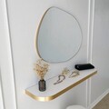 Oglinda decorativa, Neostill, Gusto, 75x55 cm, PAL, Auriu