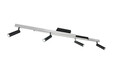 Plafoniera Zeno, TRIO, 133x8.5x15 cm, 5.5W, 12W, 4x SMD, 1x SMD, metal, argintiu lucios/negru