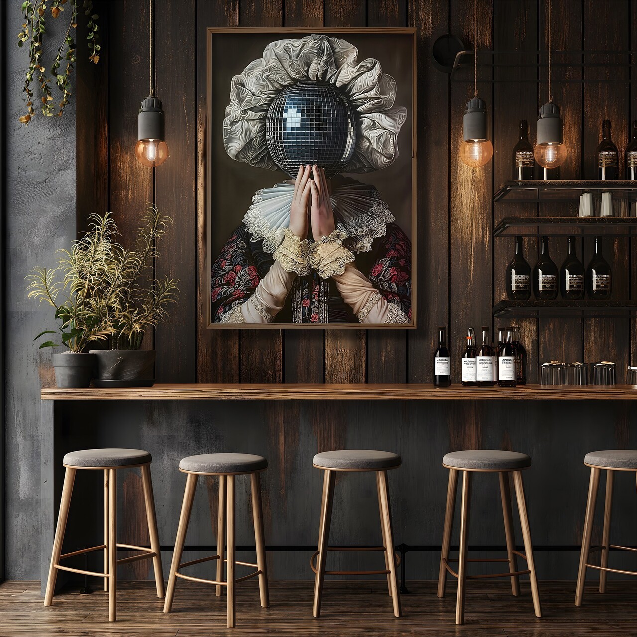 Tablou decorativ, GE130-L, Lemn, Multicolor - view 2