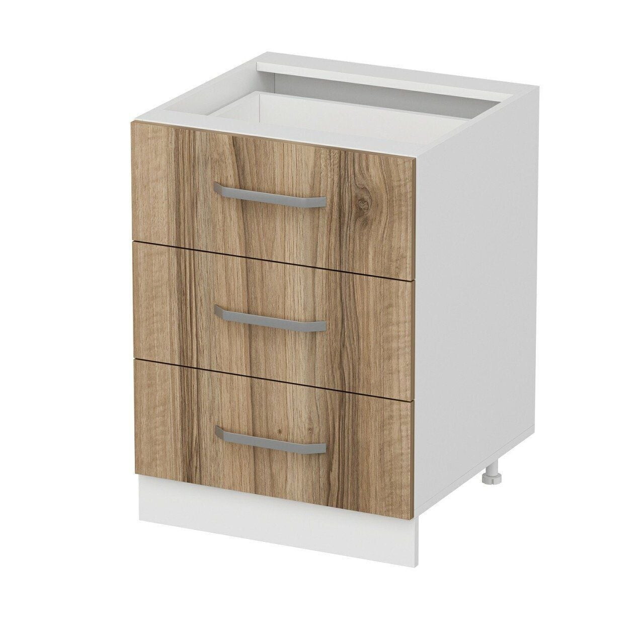 Dulap pentru bucatarie, Hanah Home, Minar, 60x87x58 cm, Alb / Dore — imaginea 6
