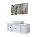 Set Dulap de Baie cu Chiuvetă și Oglindă (2 Piese), Hanah Home, 2550, MDF, Alb