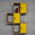 Raft pentru perete Flora, Hommy Craft, 50x20x112.6 cm, galben/maro