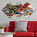 Set 4 tablouri decorative, 4MDF8014237, MDF, Imprimat UV, Multicolor