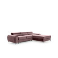 Coltar extensibil dreapta 3 locuri ELTAP, RT-24LO, Grayson, 278x205x92 cm, lemn/poliester, roz